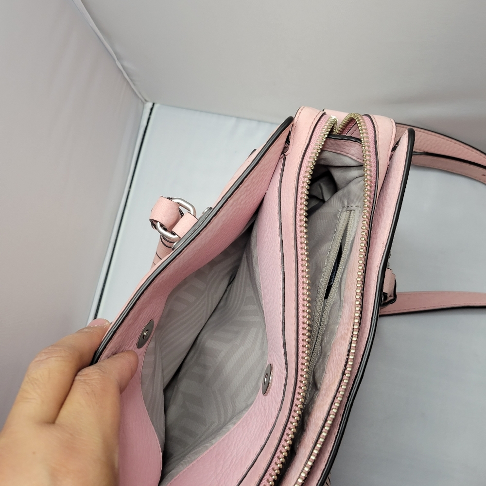 Rebecca Minkoff Medium Bree Leather Satchel Pink - Picture 15 of 16